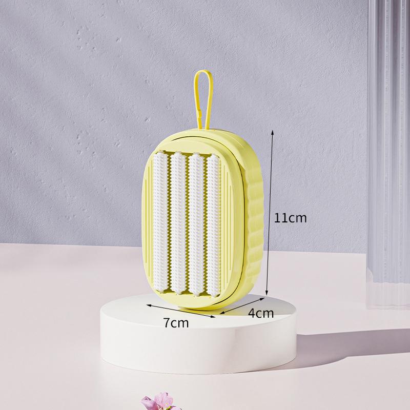 Laundry Brush Roller Multi-Purpose Caddy Handheld - Household Foam Roller, Soft Bristles, Hand Laundry Scrubber