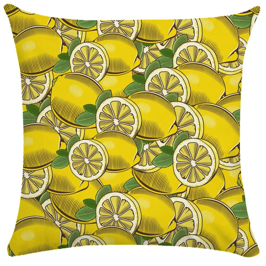 Colorful Fruit Pillowcase Summer Lemon  Bedroom Indoor Home  Sofa Bed