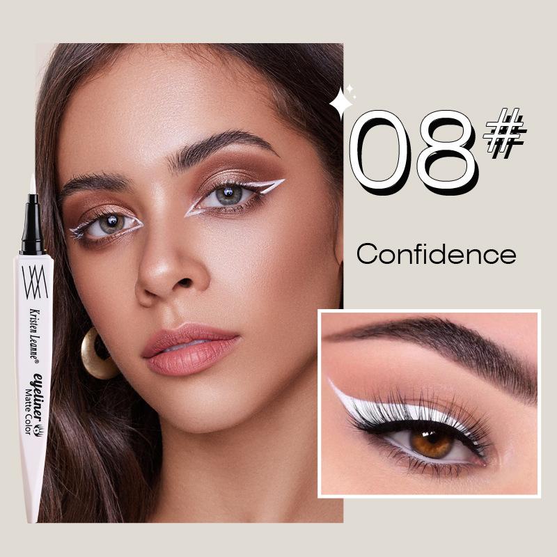 

KRISTEN LEANNE Black Technology Ультратонкая ручка, матовая, быстросохнущая, не размазывается, цветная подводка для глаз 08