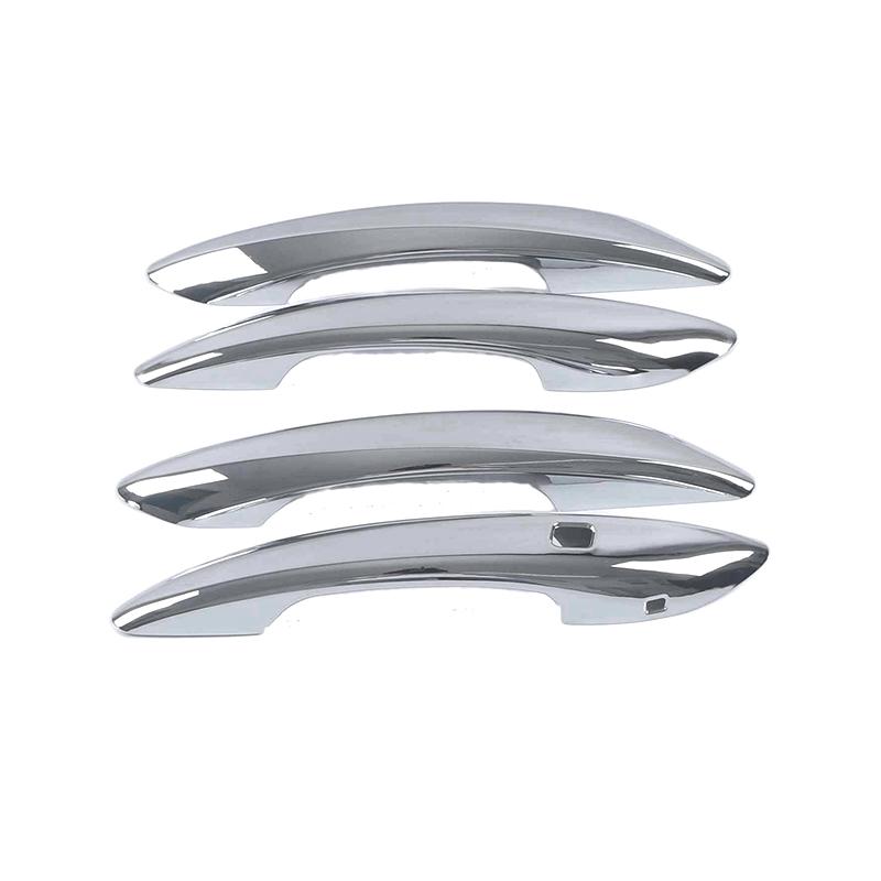 Car Decoration Door Bowl Handle Cover For Hyundai Elantra CN7 - Carbon Fiber Chrome Silver Cars Accessories