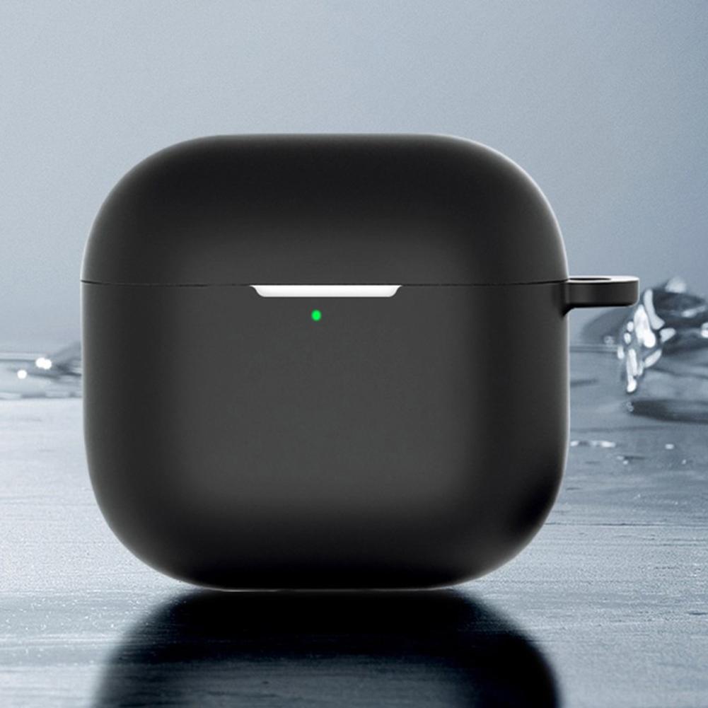 Silikonové ochranné pouzdro Nárazuvzdorné pouzdro na sluchátka Kryt s karabinou Ochranný obal Skin Box pro Airpods 4 (2025) Kryt pouzdra