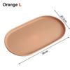 1Pcs New Stackable Fruit Plate Smooth Edge Oval Shaped Dessert Tray Reusable S/M/L Food Serving Tray for Home Kitchen