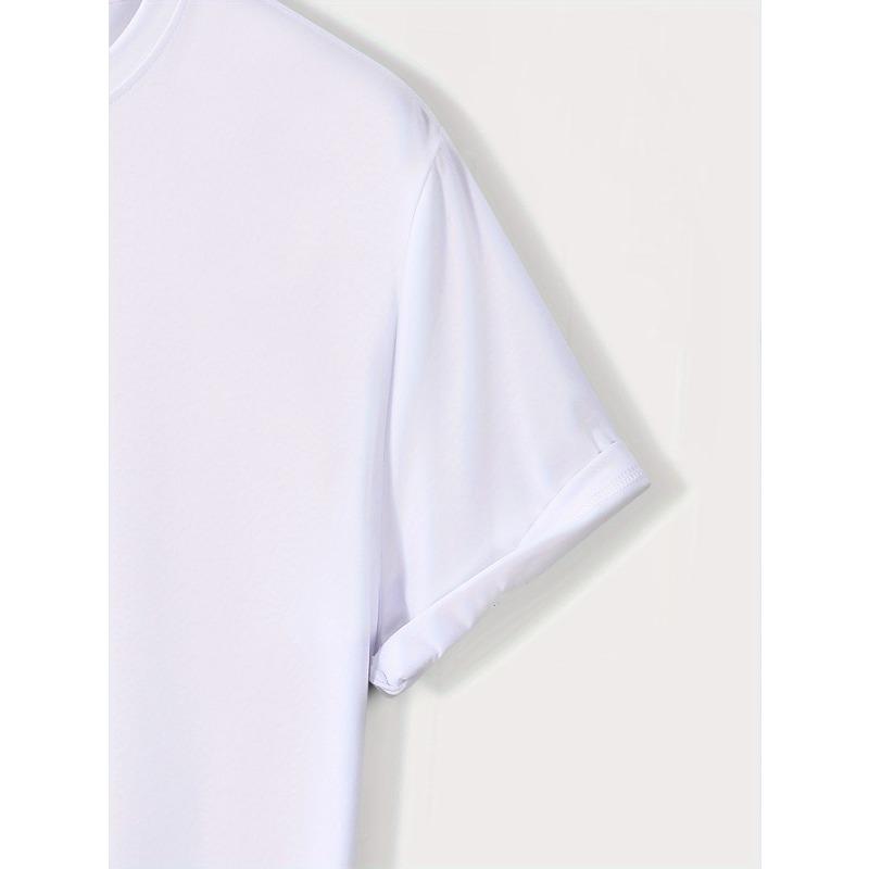 Evropské velikosti Pánské Tričko s potiskem písmen Krátký rukáv - Text Ležérní Letní Kulatý výstřih Tričko Vhodné pro denní nošení, Večírky & Kancelářské oblečení