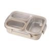 Clunch Containers Stainless Steel Dinner Box 3-Compartment Portable Lunch Case for Kids for Meal Prep Work Travel Picnic Daycare