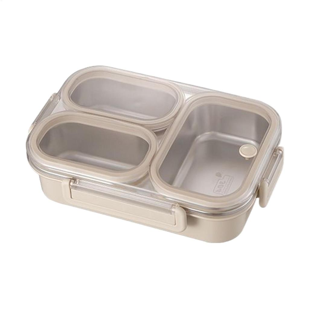 Clunch Containers Stainless Steel Dinner Box 3-Compartment Portable Lunch Case for Kids for Meal Prep Work Travel Picnic Daycare