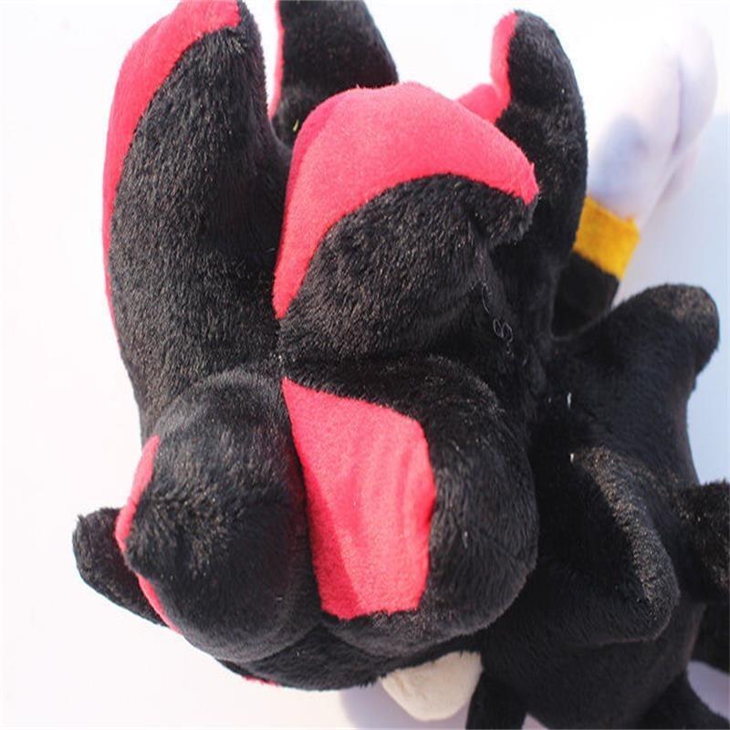 Hochwertige Sonic The Hedgehog Plüschpuppe Shadow Sonic Kuscheltier 10 Zoll Schwarz Geschenk