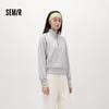 Semir Damen Winter Fleece-gefüttertes Halbzip-Sweatshirt mit Stehkragen