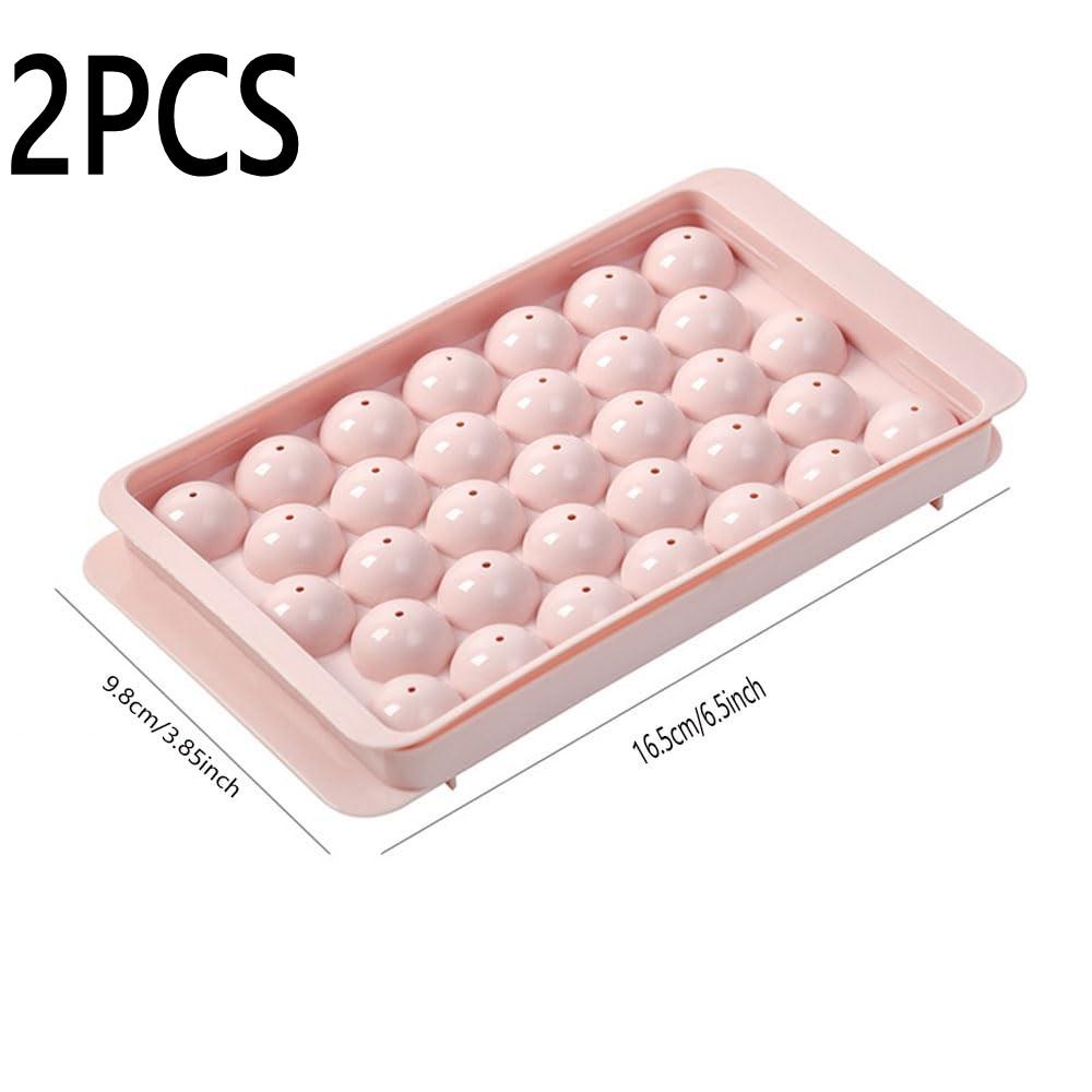 Mini Ice Cube Trays Tiny Ice Cube Tray with Lid for Freezer, Round Ice Cubes for Chilling Cocktail Whiskey Tea Coffee