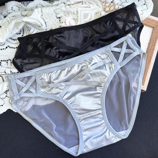 Damen Sexy Transparentes Netz-Unterwäsche Nahtlose Niedrig geschnittene Durchsichtige Slips Weiche Dehnbare Atmungsaktive Slips