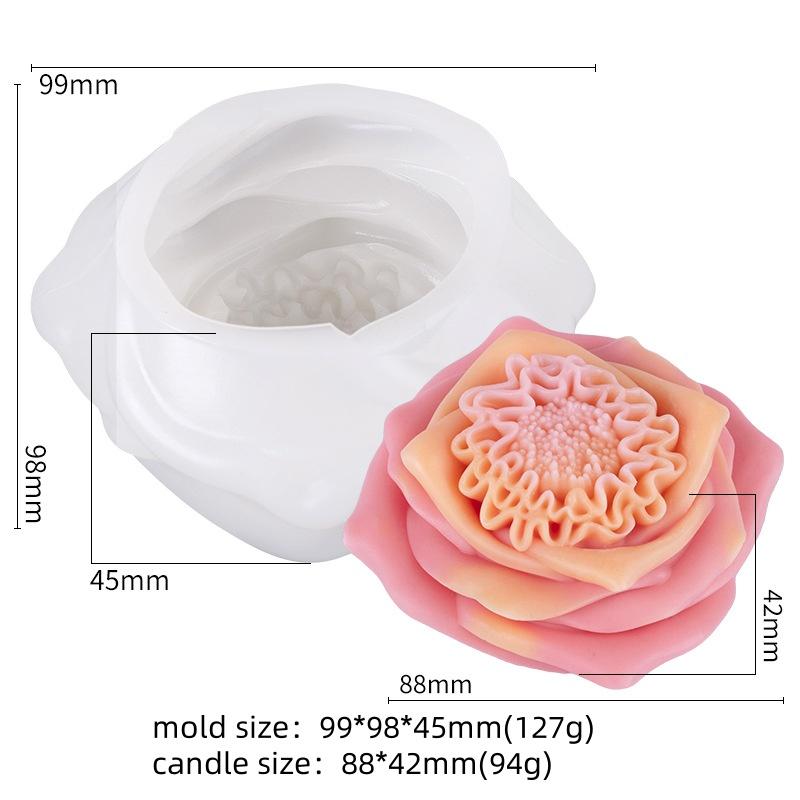 DIY Rose Candle Silicone Mold Handmade 3D Simulation Eternal Rose Soap Resin Chocolate Cake Making Mold Wedding Decoration Gift