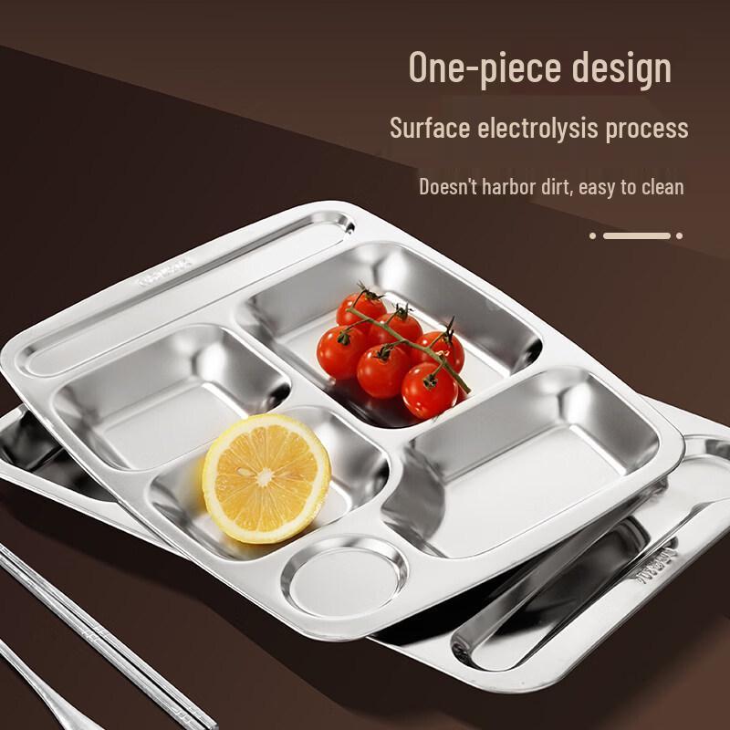 Zhuoliang 304 Stainless Steel Divided Lunch Plate
