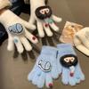 Cute Fish And Penguin Fluffy Gloves For Women, Warm, Cold-Proof, Windproof, Cartoon Full-Coverage Fingerless Gloves For Winter.