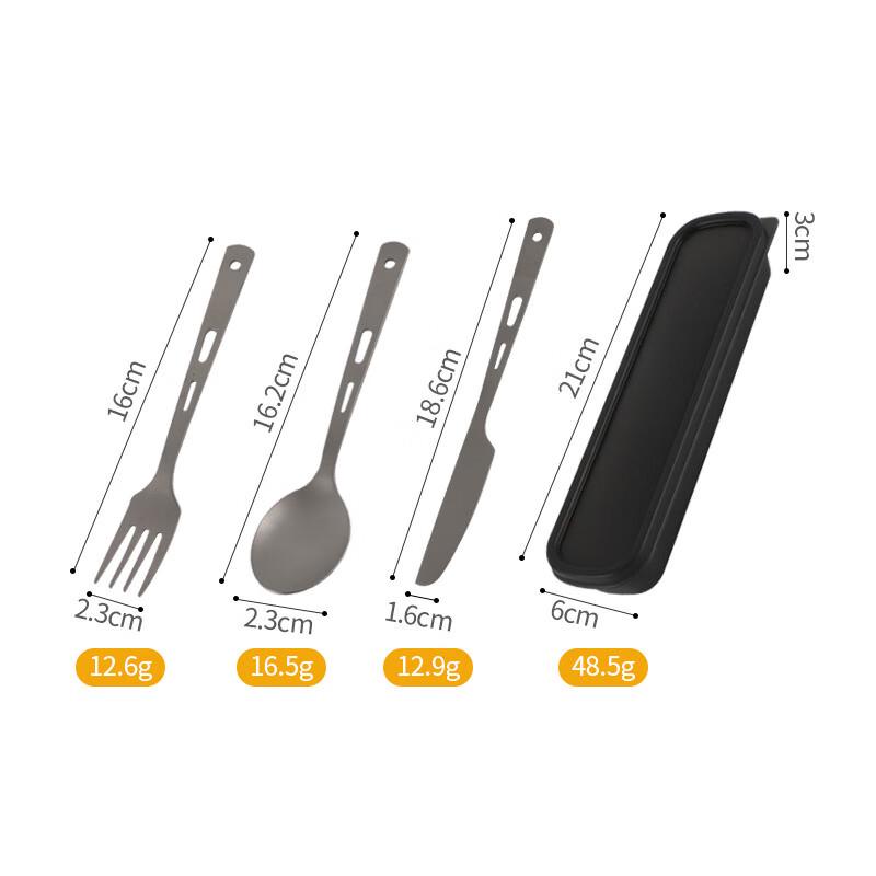 Daoli Outdoor Pure Titanium Camping Lunch Boxes & Cutlery