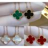 15mm Four-Leaf Clover Necklace Female Five-Leaf Flower Titanium Steel Does Not Lose Colour Student Ins Trend Niche Design Necklace