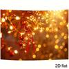 2D Flat Print Christmas Bokeh Backdrop Warm Golden Lights Pine Branch Photography Background