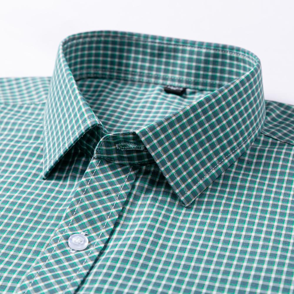 Men's Classic Casual Plaid Print Short Sleeve Cotton Button-up Shirt with Breasted Pocket Suitable Tops For Summer Outdoors Wear