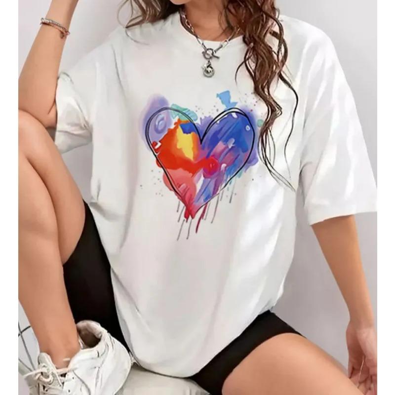 

Новая женская футболка с 3D-принтом и рисунком волка, футболка большого размера с круглым вырезом, хип-хоп, уличный стиль, Харадзюку, уличный стиль, черная, с коротким рукавом 6XL