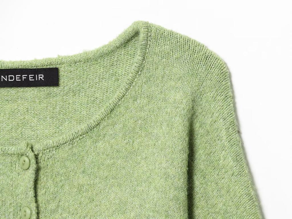 European and American style, new women's clothing, autumn and winter French niche classic button-loose cardigan sweater