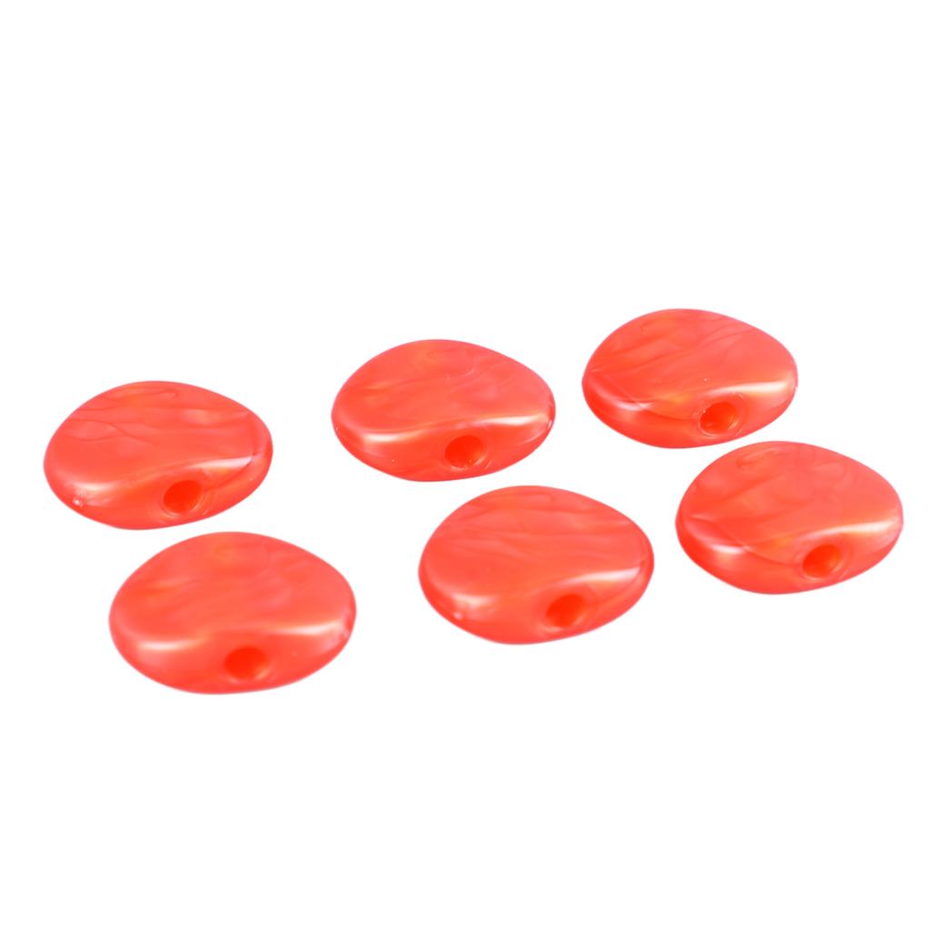 6Pcs Folk Guitar String Button Handle Knob Head Cap Tuner Tuning Peg Buttons Parts Red
