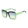 Vintage Women Sunglasses Fashion Square Gradient Lens Brown Black Contrast Design Sun Glasses UV Protection
