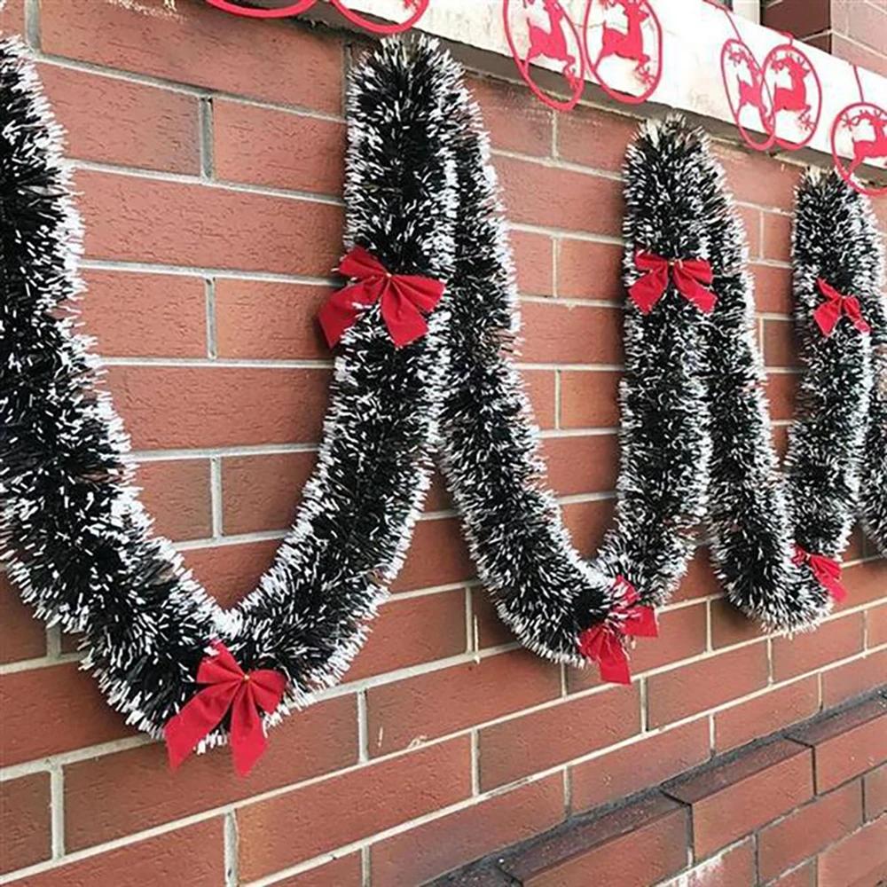 10M Christmas Garland with Gold Bow Decor