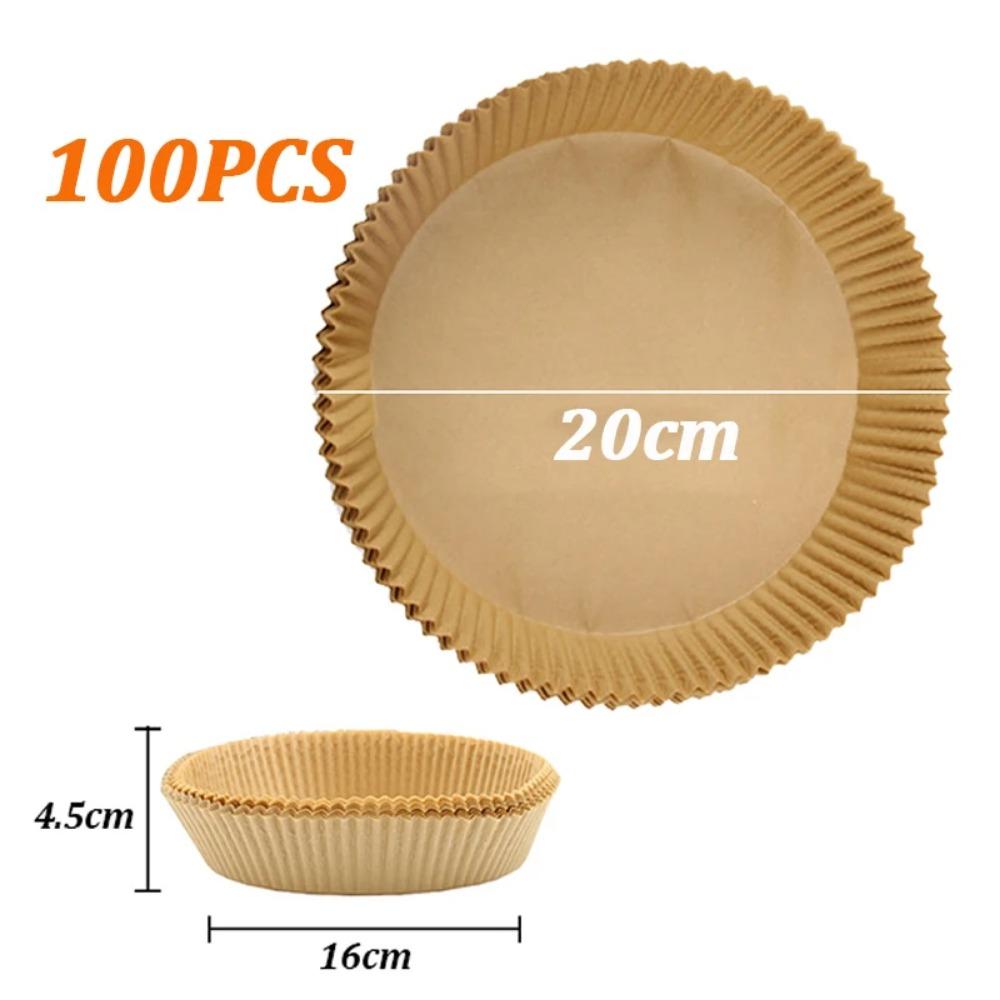 150PCS Kitchens Accessories Air Fryer Paper Kitchen Utensils Disposable Square Round Pastry Molds BBQ Plate Non-stick Pad