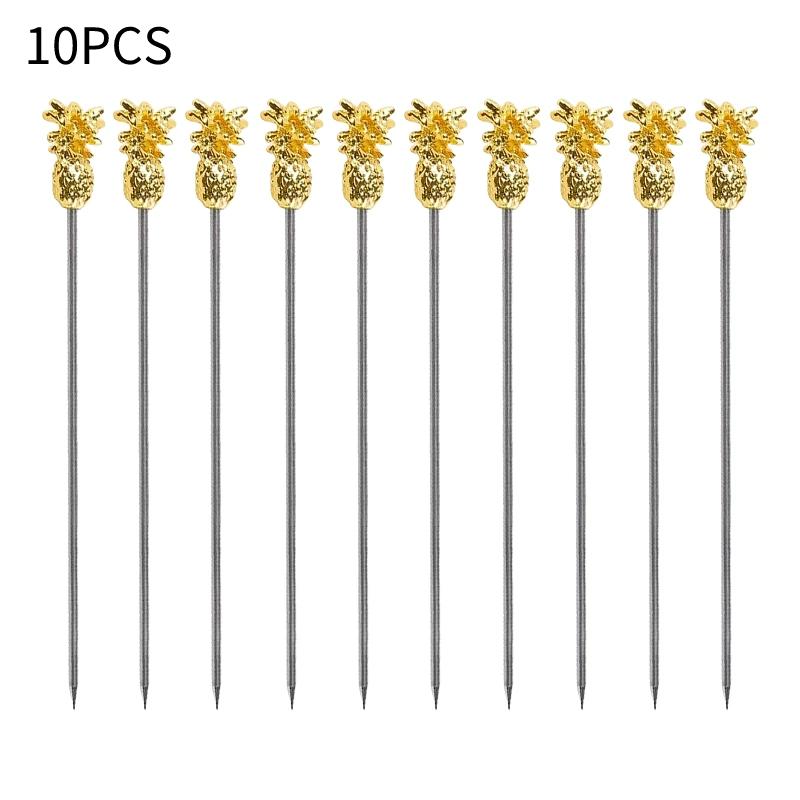 5-10Pcs Creative Stainless Steel Cocktail Picks Martini Picks Juice Decoration Picks Bar Bartending Tools Kitchen Accessories