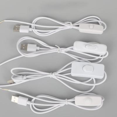 כבל USB זכר DC 5V 501 303 304 חוט מתג הפעלה/כיבוי שקע 2 פינים אספקת חשמל עשה זאת בעצמך כבל מאריך טעינה דימר עבור פס לד מאוורר