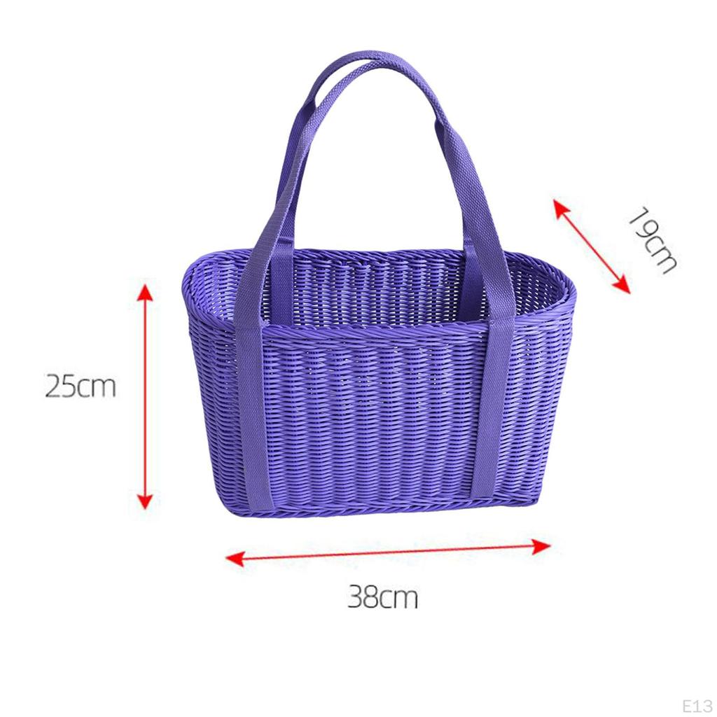 Hand Woven Basket Vegetable Storage Portable Multipurpose Handwoven Nesting Bin