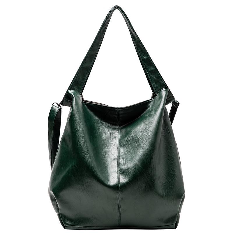 

2023 Women s Large Korean-Style Crossbody Tote Bag - Retro & Trendy зелений