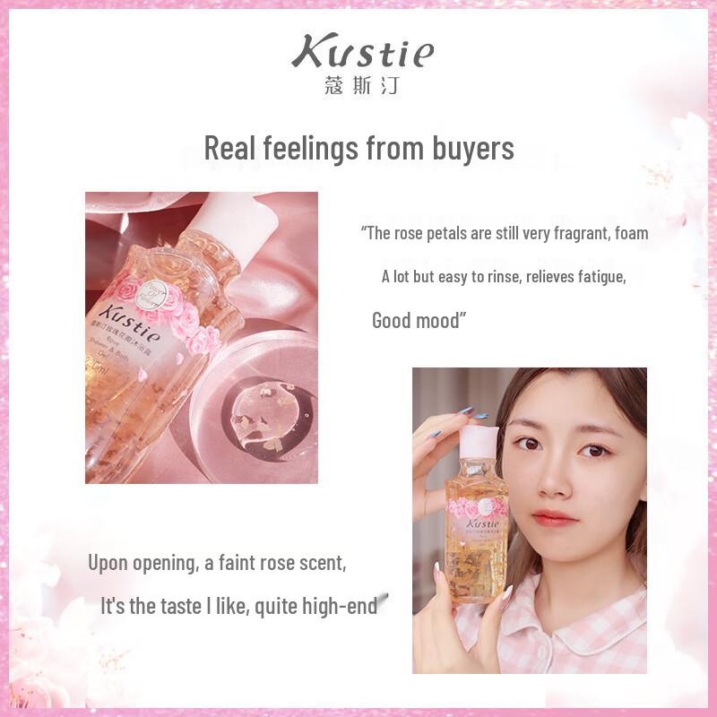 Kustie Rose Petal Shower Gel 3-Pack