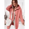 Cardigan for Women Autumn Fashion Button Front Casual Plain Long Sleeve Knit Loose Daily Long Hooded Cardigan Outerwear