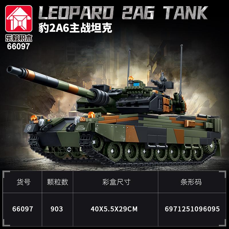 Militare Esercito Soldati MOC Leopard 2A6 Carro Armato da Battaglia Principale Modello Assemblaggio Blocchi da Costruzione Mattoncini Giocattoli Per adulto Regalo