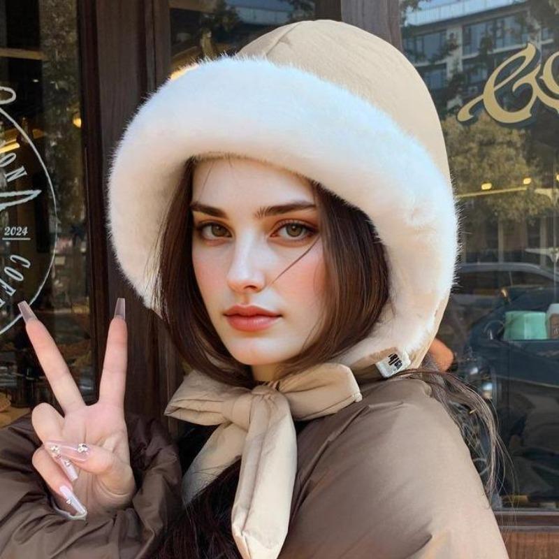New Dual-Purpose Hat Doubles as a Bag for Warmth and Ear Protection Women's Winter Korean Style Fleece-Lined Thickened Ski Beanie