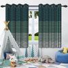 2Pcs Window Curtains Modern Style Simple Plaid Pattern Blackout Drapes Bedroom Living Room Drakening Thermal Insulation Curtain