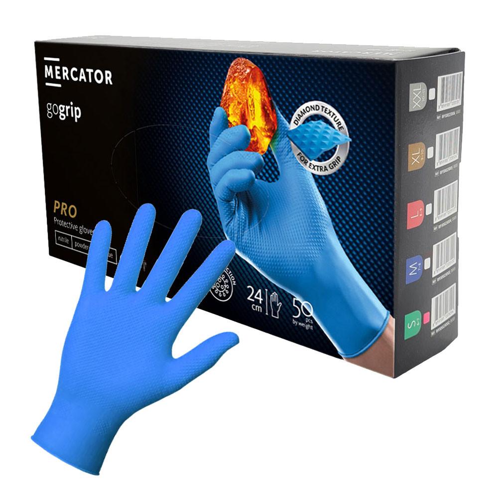 Nitrile Gloves Blue Mercator Gogrip 50 Pcs