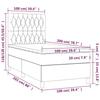 VidaXL Divan Bed with Mattress Blue 100x200 Cm Fabric - Model 3141999