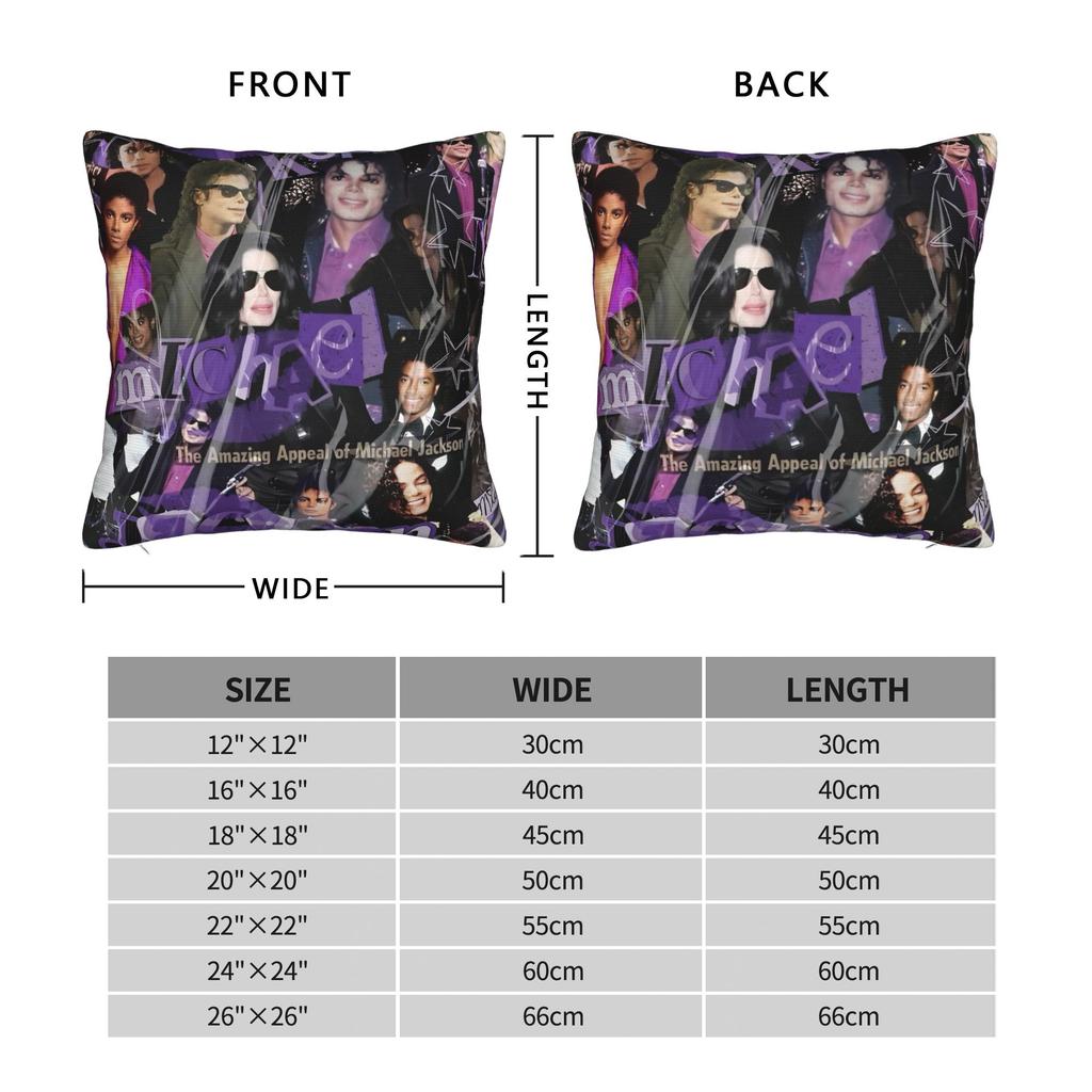 MJ King Of Pop Michael J-jackson Pillow Cover  Design Cushion Cover Novelty Pillow Case For Living Room Bed Chair