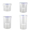 PP Transparent  Food Sealed Jars Cylindrical Plastic Food Airtight Jar Kitchen Storage Boxes  Flour