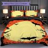 1PC Halloween Theme Pattern Bedding Quilt Set Quilt Cover Pillowcase Home Decoration Birthday Gift (1 * Duvet Cover + 2 * Pillowcase, Without Core)