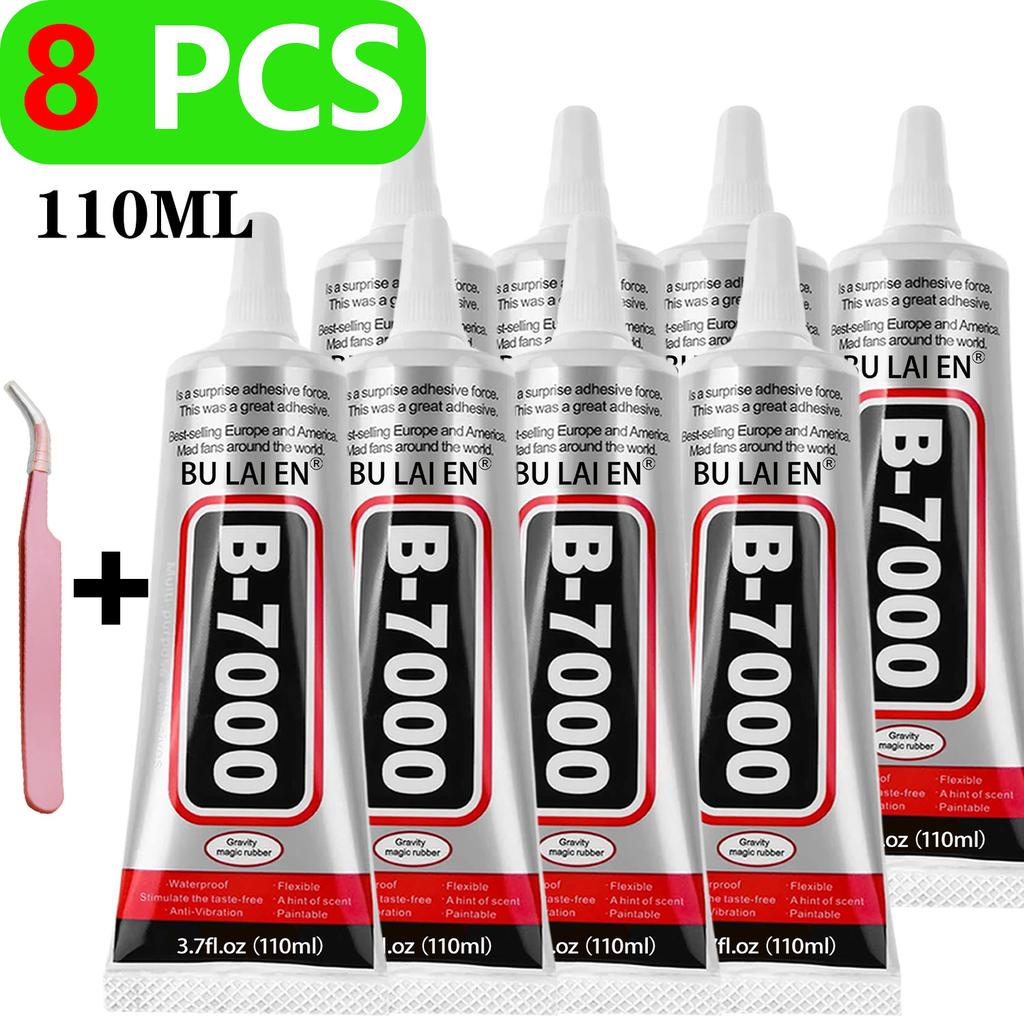 B7000/T7000 Adhesive for Mobile Phones, Metal, Plastic, and Jewelry – 15/110 Ml Waterproof Transparent/Black Repair Kit