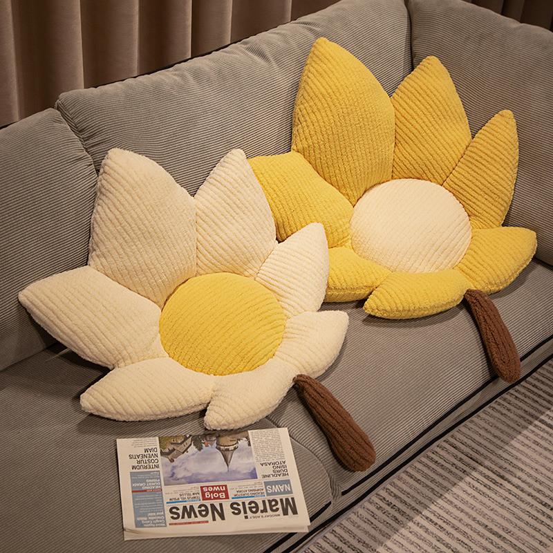 Flower Cushion Plush Toy Knitted Design For Home Office Bedding Girl Gift Doll