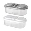 Flip Crisper Double-compartment Covered Storage Box Kitchen Food Grains Sealed Jar Spice Storage Box Sealed Fruit Crisper