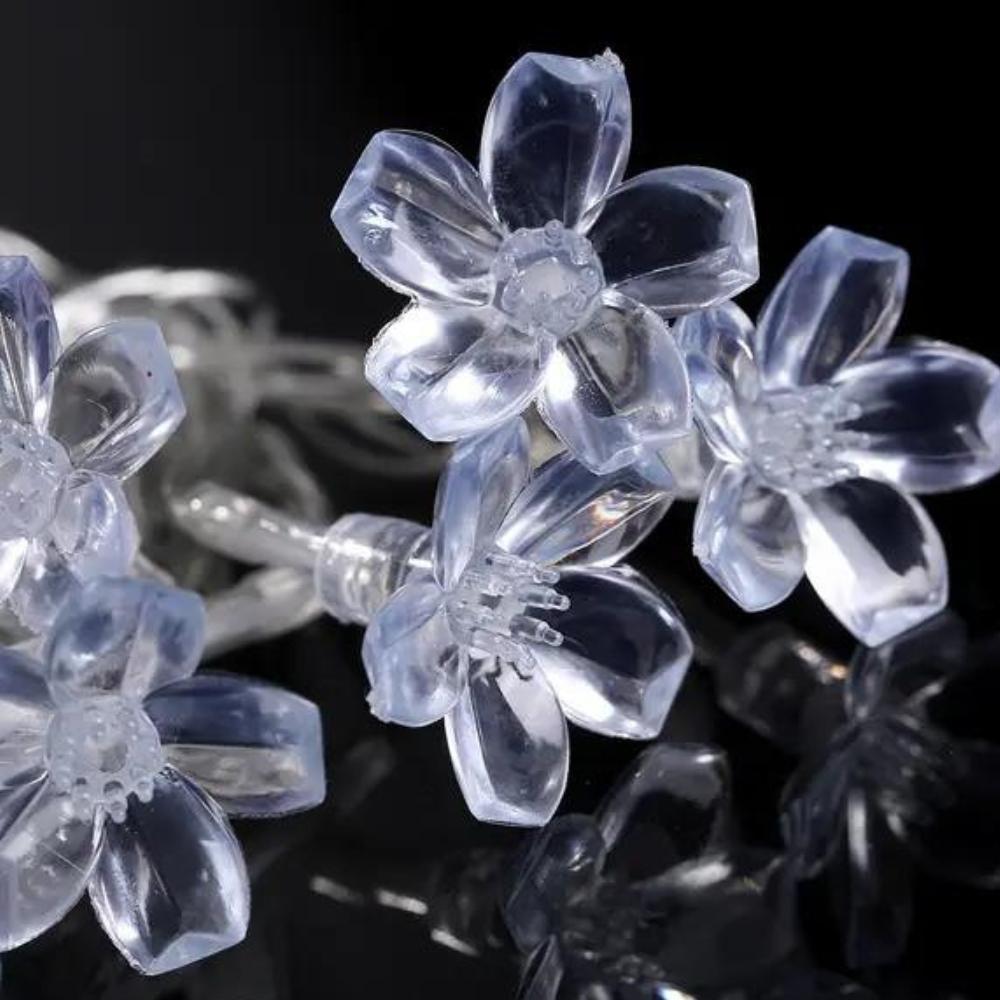Solar LED garland multicolor solar flowers for the terrace or garden 50 LED