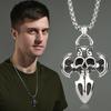 Vintage Skull Cross Titanium Steel Necklace Men'S Hiphop Personality Tide Street Dancing Couple Jewelry