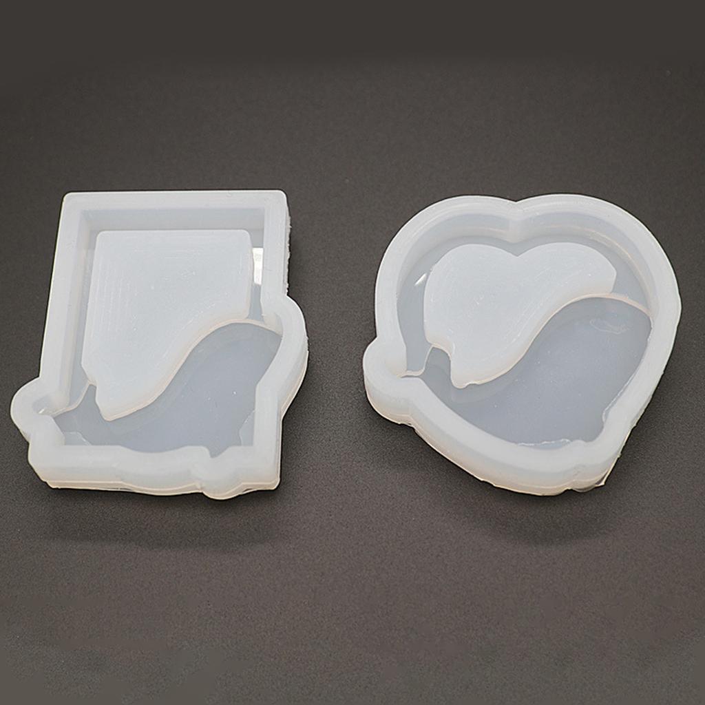 Clear Quicksand Silicone Molds Resin Casting Shaker Mold Resin Epoxy Mold for DIY Crafts Pendant Keychain Jewelry Making