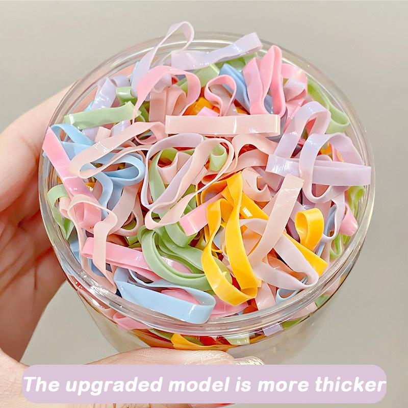 

500 шт. Улучшенные утолщенные эластичные резинки для волос для женщин и девушек. Прочные резинки для волос, не легко рвутся. Резинки. Аксессуары для волос