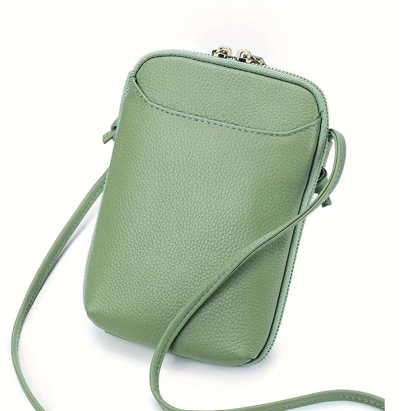 New Women Handbags Genuine Leather Zipper Crossbody Bags Female Large Capacity Shoulder Bags for Women Solid Phone Purse Flap