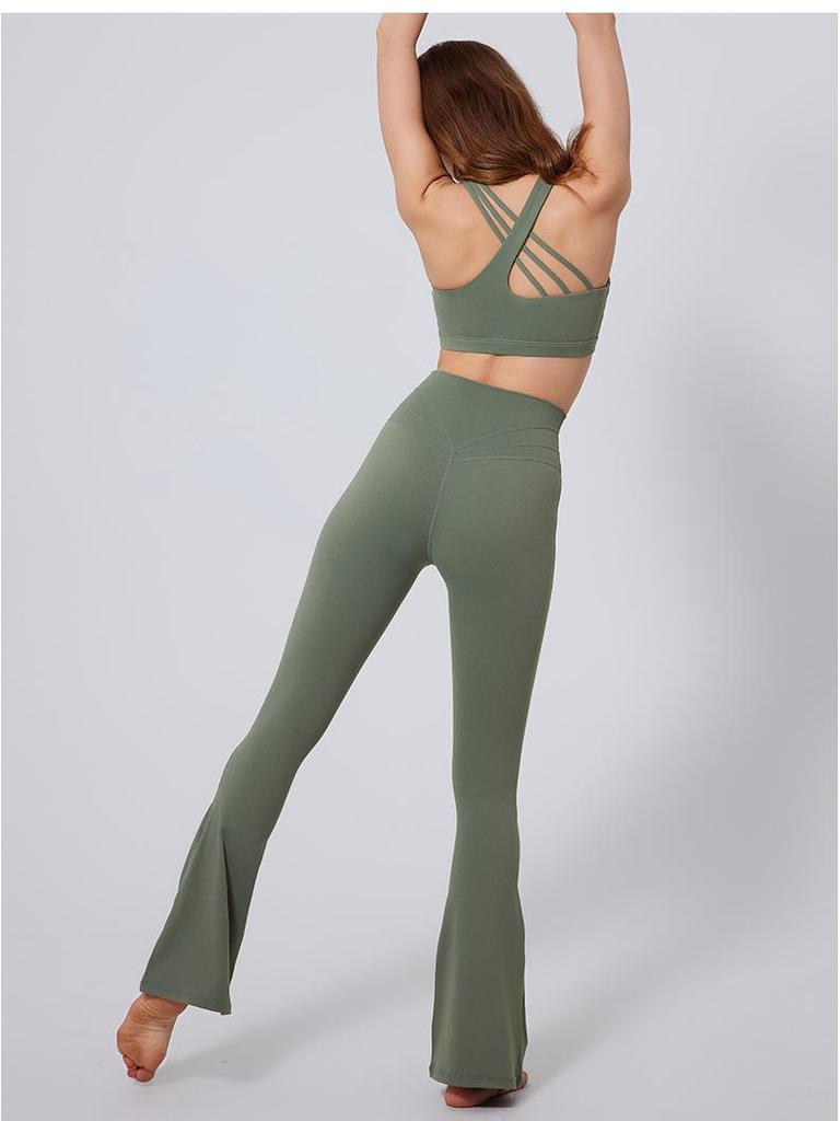 Nude Butt-Lifting High Waist Flare Yoga Pants