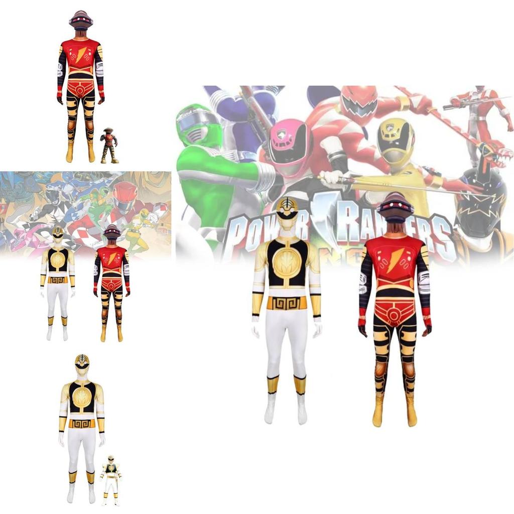 Mighty Morphin Power Rangers Dinosaur Cosplay Suit For Kids Halloween Costume Party